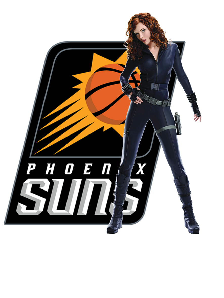 Phoenix Suns Black Widow Logo vinyl decal